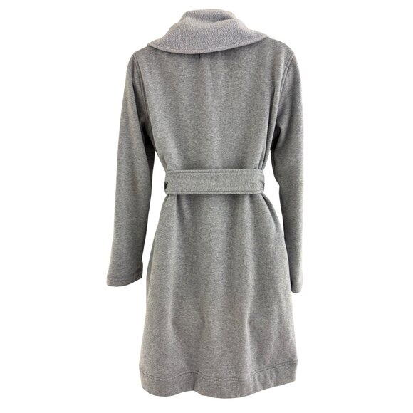 Ugg Blanche Gray Fleece Lined Shawl Collar Robe Belted Pockets Size S Cozy Soft - Picture 8 of 11